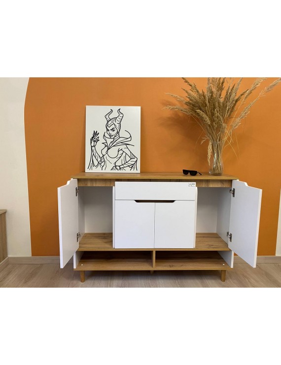 Тумба для взуття у передпокій LION Салліван Тумба-2 Антрацит (LION-041118) ТОП