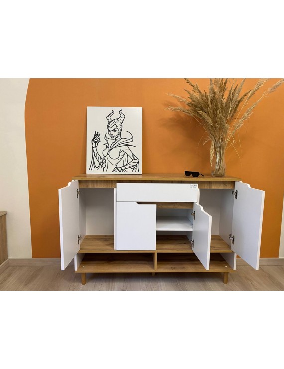 Тумба для взуття у передпокій LION Салліван Тумба-2 Антрацит (LION-041118) ТОП