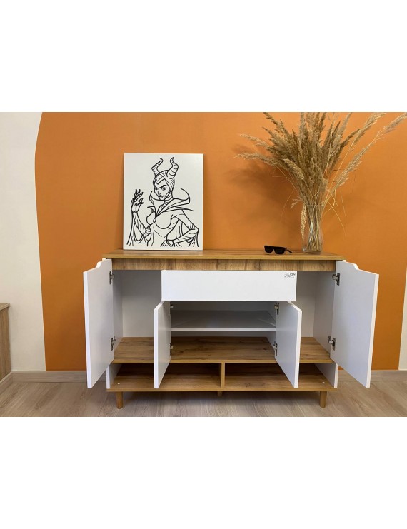 Тумба для взуття у передпокій LION Салліван Тумба-2 Антрацит (LION-041118) ТОП