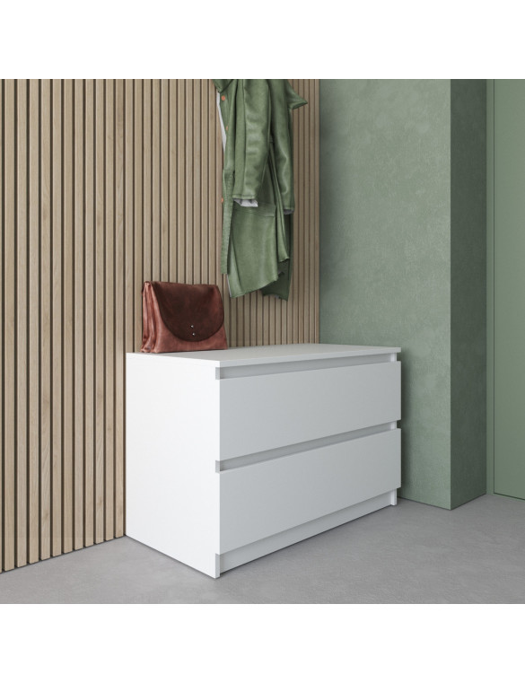 Комод VAYS R-19, 2 шухляди без ручок, ЛДСП, 80×40×53 см - для передпокою, спальні, вітальні