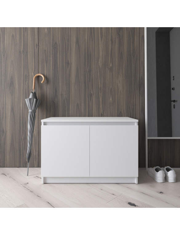 Тумба для взуття VAYS R-20 Білий, без ручок, ЛДСП, 80×40×53 см - для передпокою, коридору