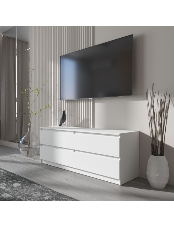 Тумба під телевізор VAYS R-6, 4 шухляди без ручок, ЛДСП, 140×40×53 см